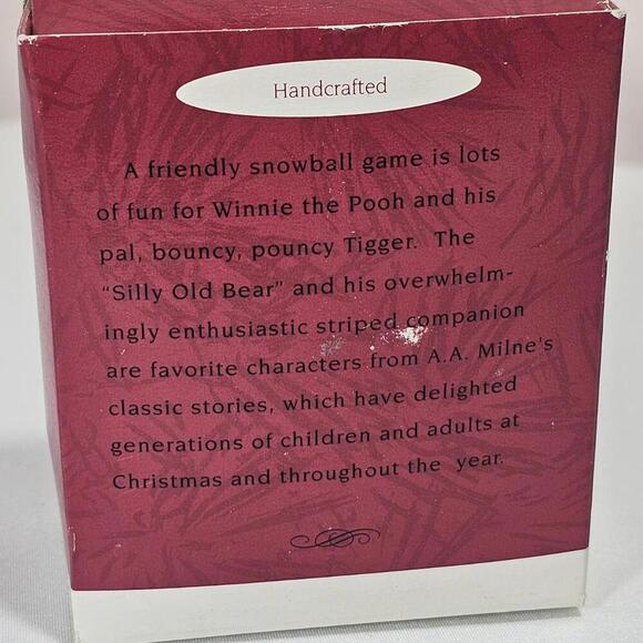 RARE Vintage Winnie the Pooh and Tigger 1994 Hallmark Keepsake Ornament - Picture 8 of 9
